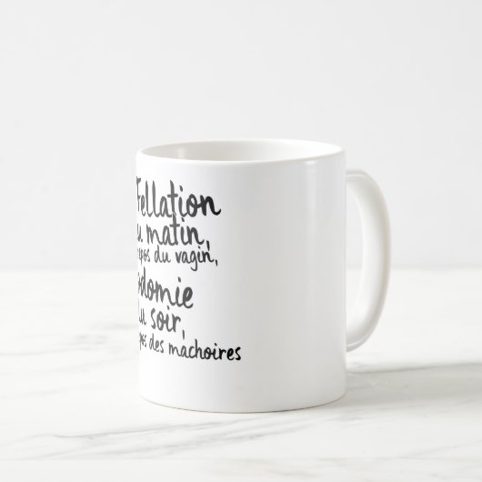 Mug Fellation du matin (Devant droit)