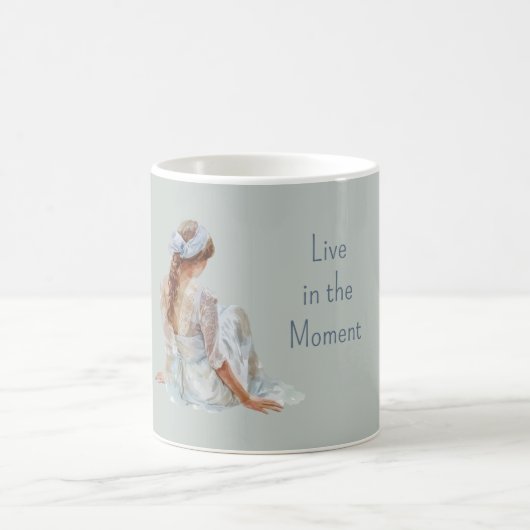 Mug Female Pretty Light Blue Dress (Centre)