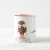 Mug Female Redhead Pink Bow (Centre)