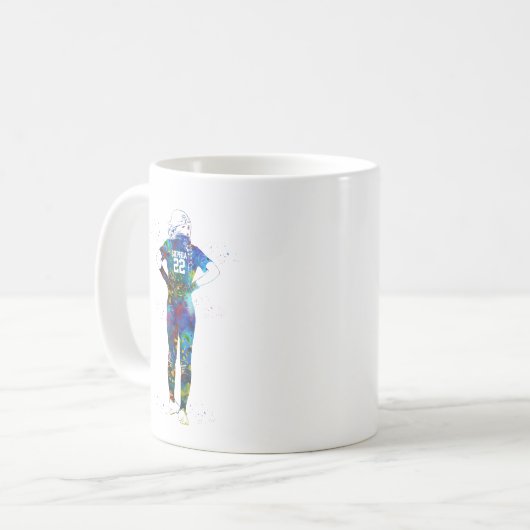 Mug Female Softball Player (Devant gauche)