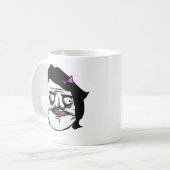 Mug Femelle noire je visage comique Meme de rage de (Devant gauche)