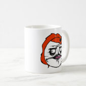 Mug Femelle rouge je visage comique Meme de rage de (Devant droit)