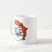 Mug Femelle rouge je visage comique Meme de rage de (Devant gauche)