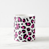 Mug Féminin Blanc Noir et Rose Chaude Léopard (Centre)