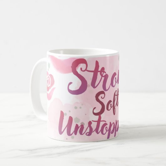 Mug Féminin Rose Clair (Devant gauche)