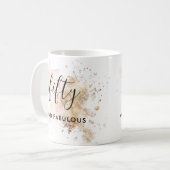 Mug Feminine Chic Cinquante Et Fabuleux 50e Anniversai (Devant gauche)