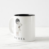 Mug féminine minimaliste moderne Mug (Devant gauche)