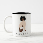 Mug féminine minimaliste moderne Mug (Gauche)