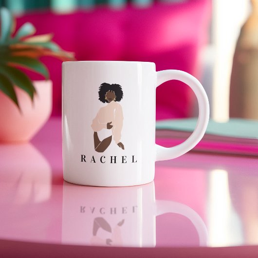 Mug féminine minimaliste moderne Mug