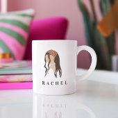 Mug féminine minimaliste moderne Mug