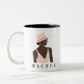 Mug féminine minimaliste moderne Mug (Gauche)