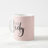 Mug Feminine Rose Blush Lady Boss (Devant gauche)