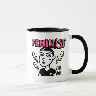 Mug Feminist Pop Art Girl