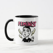 Mug Feminist Pop Art Girl (Gauche)