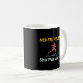 Mug Feminist Runner Néanmoins Elle A Persisté (Devant droit)