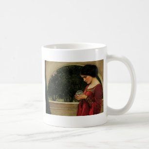 Mug Femme à la boule de cristal, peinture de Waterhous