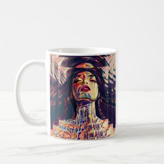 Mug Femme Abstraite et expressive (Gauche)