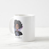 Mug Femme afro-américaine pétillante (Devant gauche)