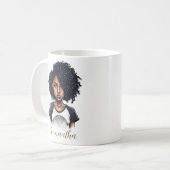 Mug Femme afro chic et classique (Devant gauche)