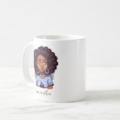 Mug Femme afro classe et élégante (Devant gauche)