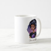 Mug Femme Afro Élégante (Devant droit)