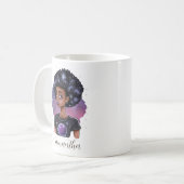 Mug Femme Afro Élégante (Devant gauche)