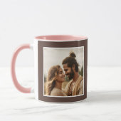Mug Femme Aimez-vous Photos Texte Brown C33 Anniversai (Gauche)