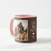 Mug Femme Aimez-vous Photos Texte Brown C33 Anniversai (Devant gauche)