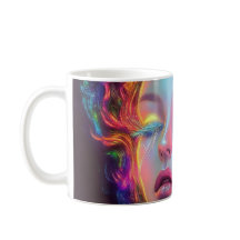 Femme Alien aux cheveux cosmiques