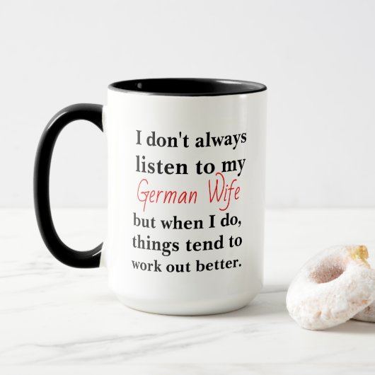 Mug Femme allemande (Avec donut)