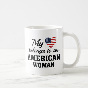Mug Femme Américaine au cœur tendre