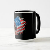 Mug Femme amérindienne avec coiffe (Devant droit)