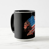 Mug Femme amérindienne avec coiffe (Devant gauche)