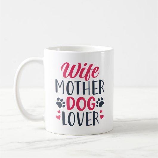 Mug Femme Amoureux des chiens (Gauche)