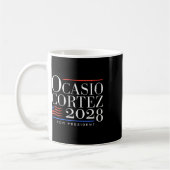 Mug Femme Aoc Pour Président 2028 V-neck (Gauche)
