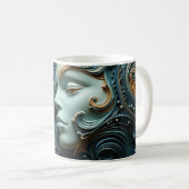 Mug Femme au Clair de Lune en Art 3D (Devant droit)