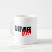 Mug Femme au foyer chaude (noir) (Devant gauche)