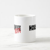Mug Femme au foyer chaude (noir) (Centre)