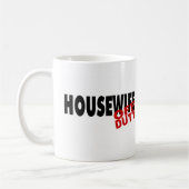 Mug Femme au foyer chaude (noir) (Gauche)