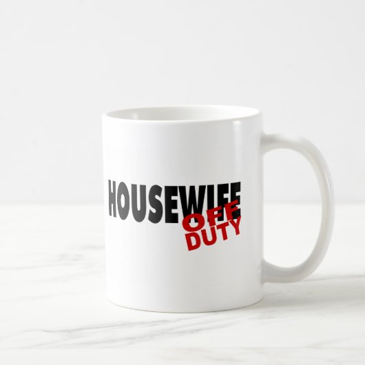 Mug Femme au foyer chaude (noir) (Droite)