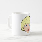 Mug Femme aux cheveux jaunes (Devant gauche)