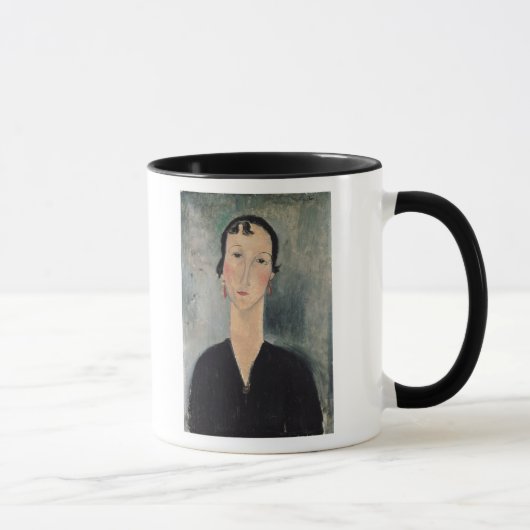 Mug Femme avec des boucles d'oreille (Droite)