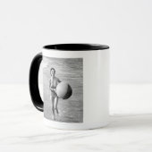 Mug Femme avec du ballon de plage (Devant gauche)