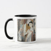 Mug Femme avec l'épingle à cheveux florale (Gauche)