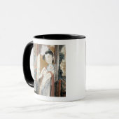 Mug Femme avec l'épingle à cheveux florale (Devant gauche)