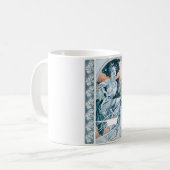 Mug Femme avec Rose, Mucha (Devant gauche)