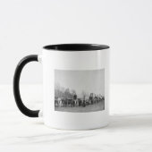 Mug Femme avec train Ox tient une photo de hip (Gauche)