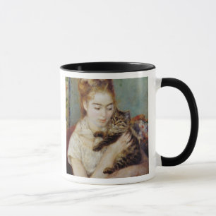 Mug Femme avec un chat par Pierre-Auguste Renoir
