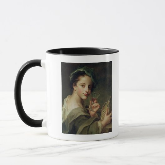 Mug Femme avec un verre de vin (Gauche)