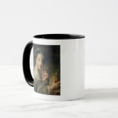 Mug Femme avec un verre de vin (Devant gauche)